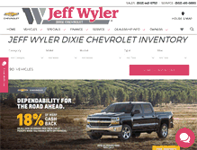 Tablet Screenshot of jeffwylerdixiechevroletgm.com